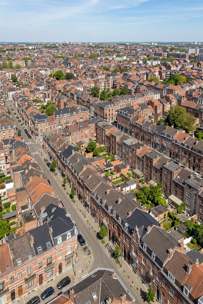 vue-aerienne-du-quartier-residentiel-de-ngbp Vue aérienne du quartier résidentiel de Molenbeek-Saint-Jean
