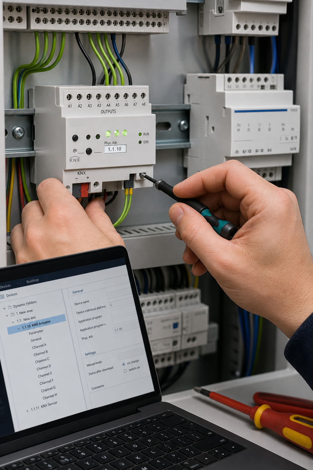 installation-de-domotique-et-maison-1xwu Installation de domotique et maison connectée en Belgique via un module KNX